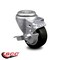 Service Caster 3.5 Inch Black Polyurethane Wheel Swivel Bolt Hole Caster with Brake SCC SCC-BH20S3514-PPUB-BLK-TLB - alternate 5